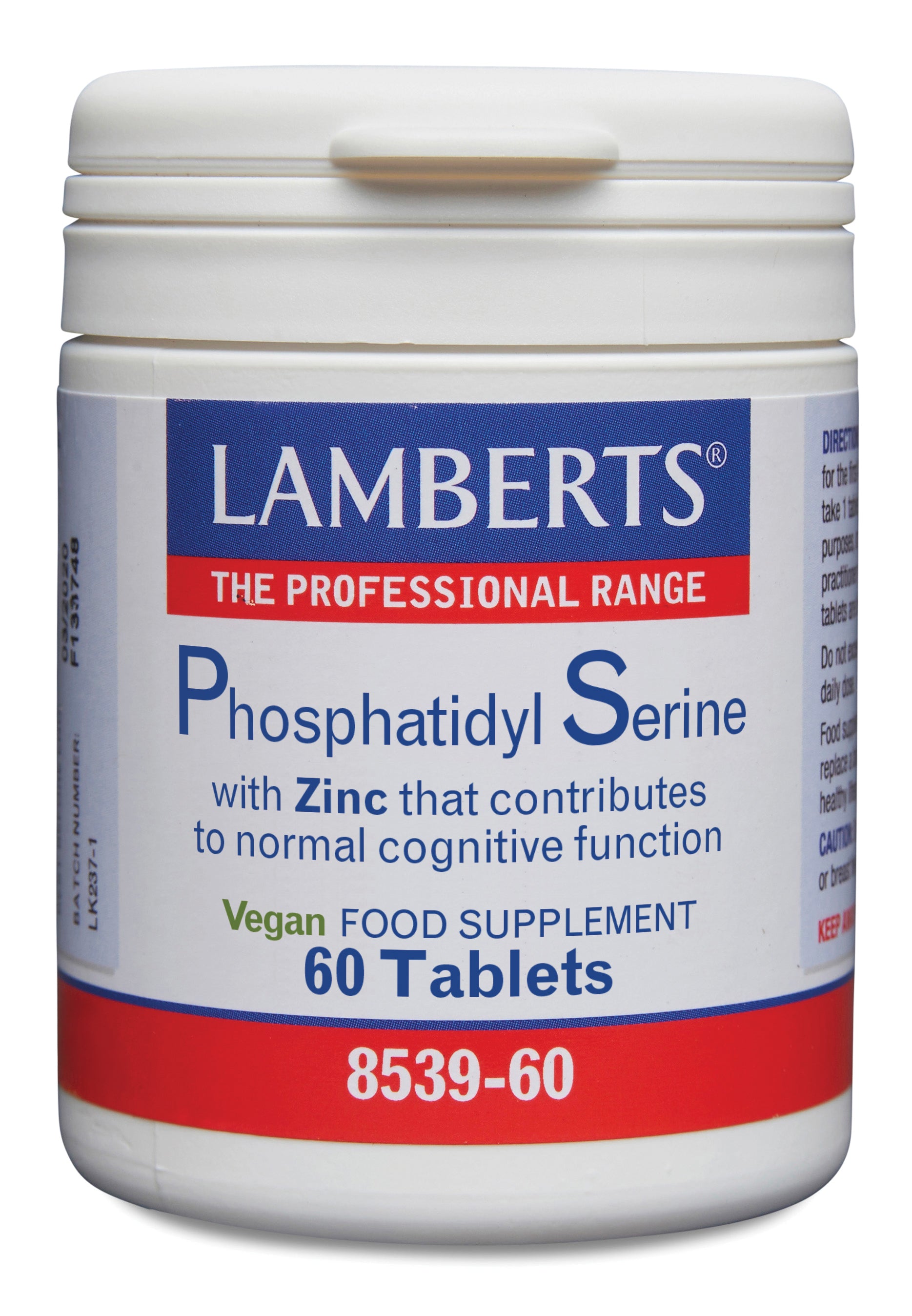 Lamberts Phosphatidyl serine 100mg met Zink 60.00 Tabletten