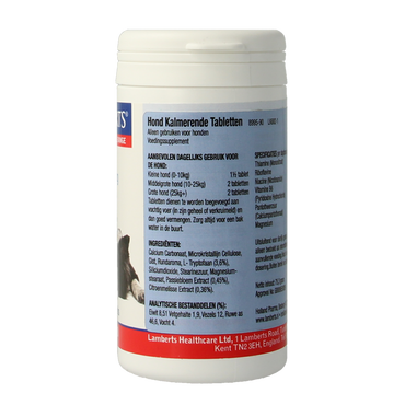 Lamberts Hond (kalmerende tabletten voor dieren) 90.00 Tabletten