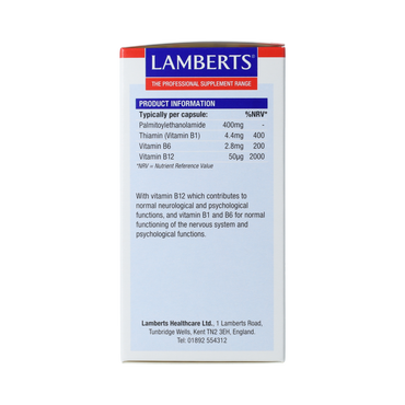 Lamberts Neuro-logical Plus PEA 400mg palmitoylethanolamide 60.00 Capsules