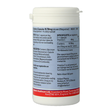 Lamberts Cranberry 60.00 Capsules