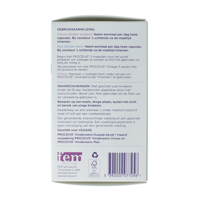 Proceive Kinderwens duo 60.00 Capsules