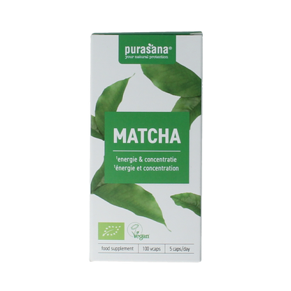 Purasana Matcha vegan bio 100.00 Vegetarische capsules