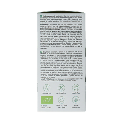 Purasana Matcha vegan bio 100.00 Vegetarische capsules