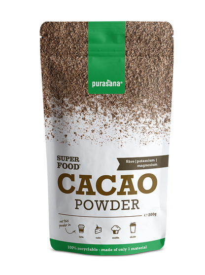 Purasana Cacao poeder vegan 200.00 Gram