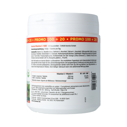 Fytostar Acerola vitamine C 1000 150.00 Kauwtabletten