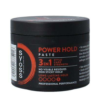 Syoss Men power hold styling paste extra sterk 150.00 Milliliter