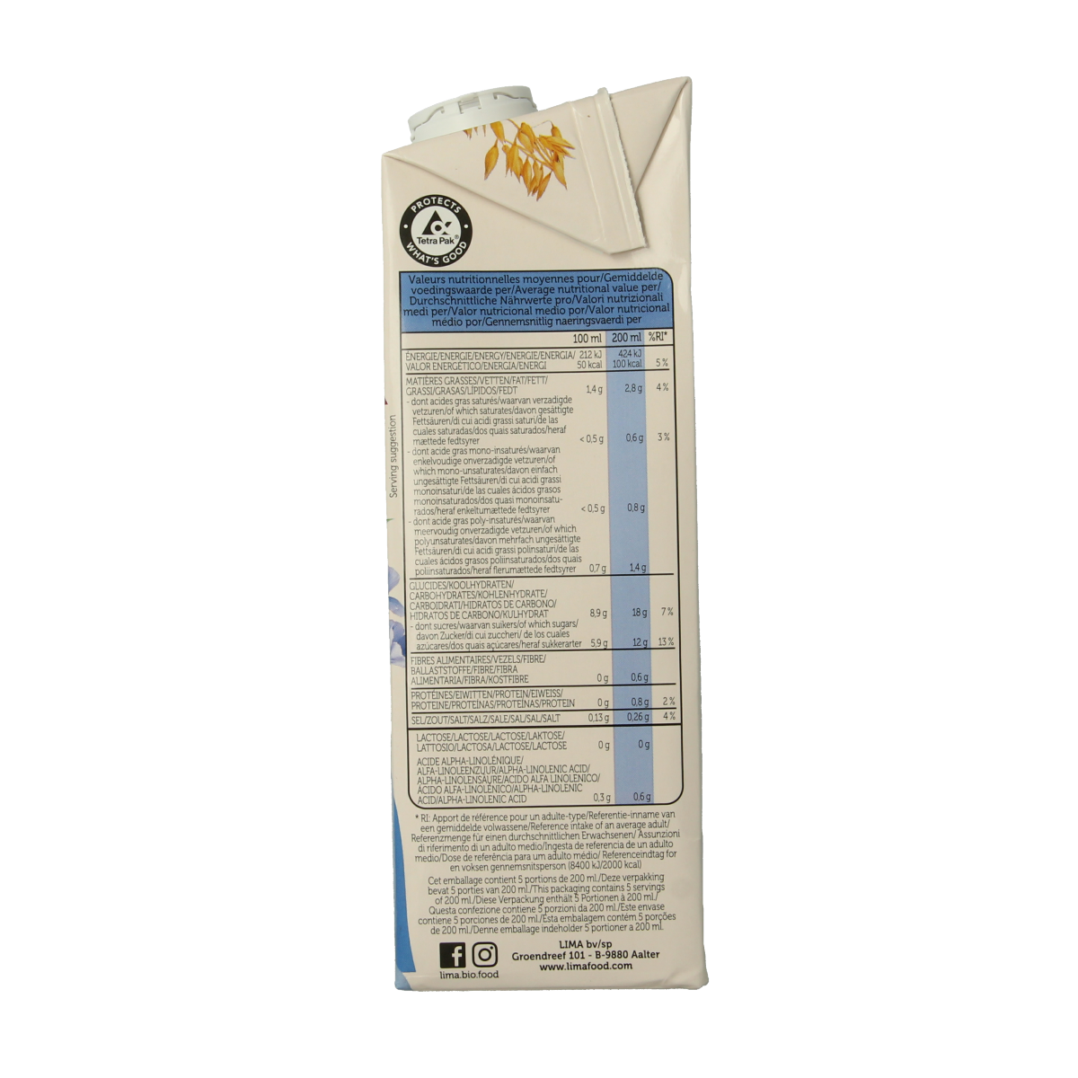 Lima Oat omega 3 bio 1.00 Liter