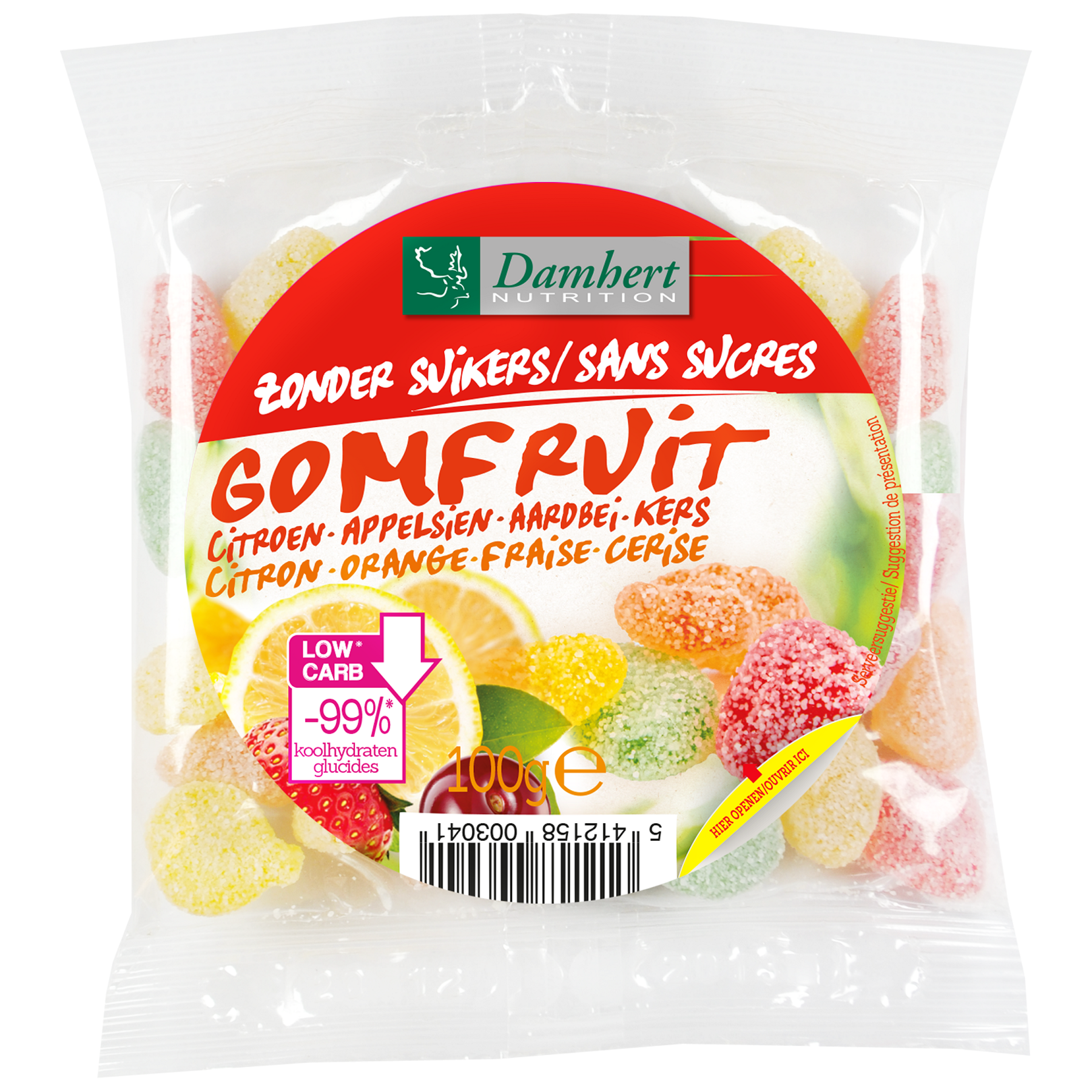 Damhert Extra gomfruit snoepje 100.00 Gram