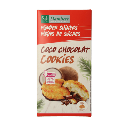 Damhert Kokoskoek chocolade low carb 110.00 Gram
