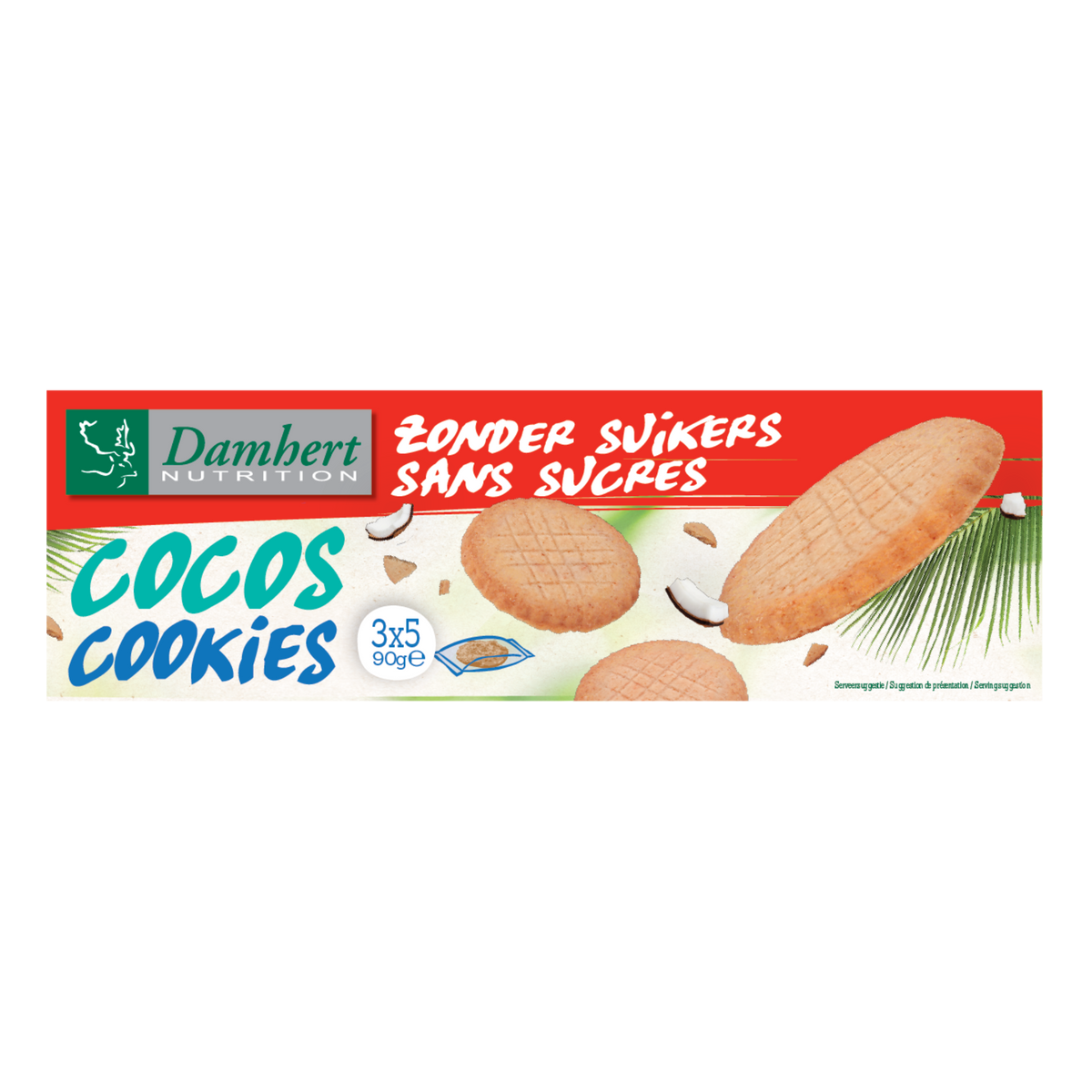 Damhert Cocos cookies zonder suikers 90.00 Gram