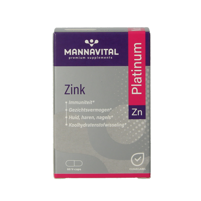 Mannavital Zink platinum 60.00 Vegetarische capsules