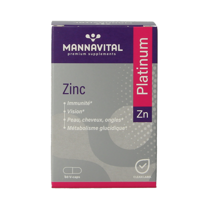 Mannavital Zink platinum 60.00 Vegetarische capsules