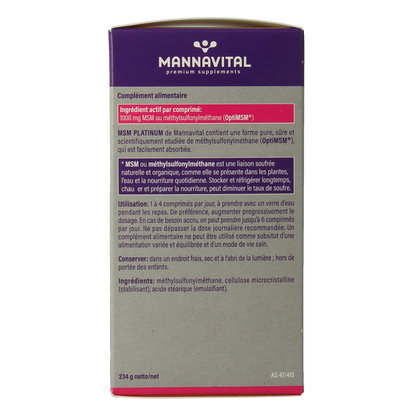 Mannavital MSM Platinum 180.00 Tabletten