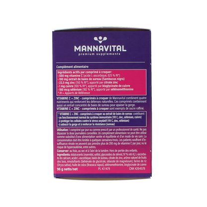 Mannavital Vitamine C plus zink 60.00 Tabletten