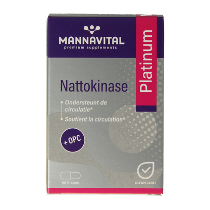 Mannavital Nattokinase platinum 90.00 Vegetarische capsules