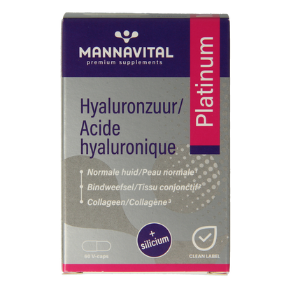 Mannavital Hyaluronzuur platinum 60.00 Capsules