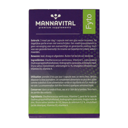 Mannavital Immunoton forte 60.00 Vegetarische capsules