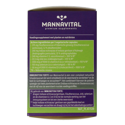 Mannavital Immunoton forte 60.00 Vegetarische capsules
