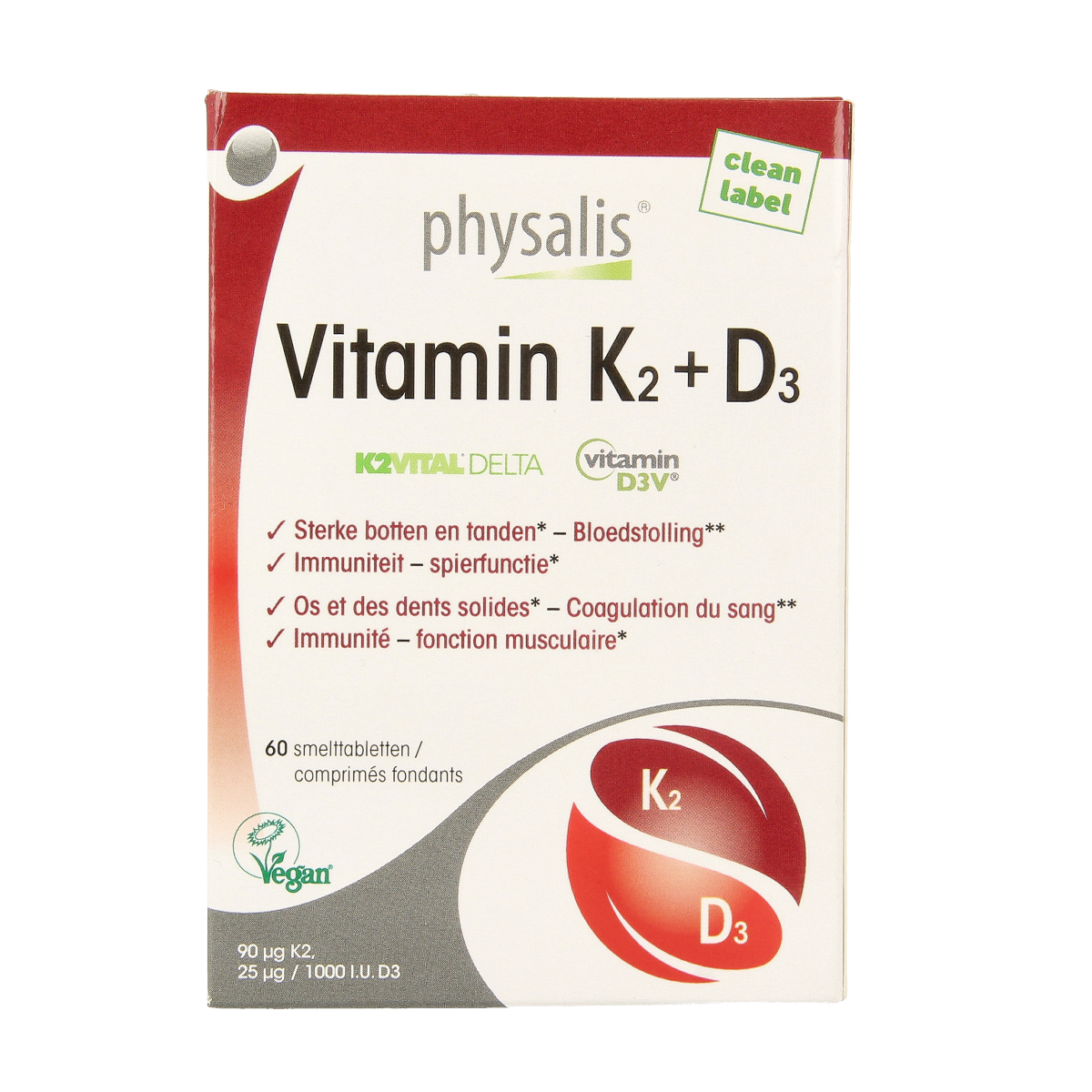 Physalis Vitamine K2 + D3 60.00 Tabletten
