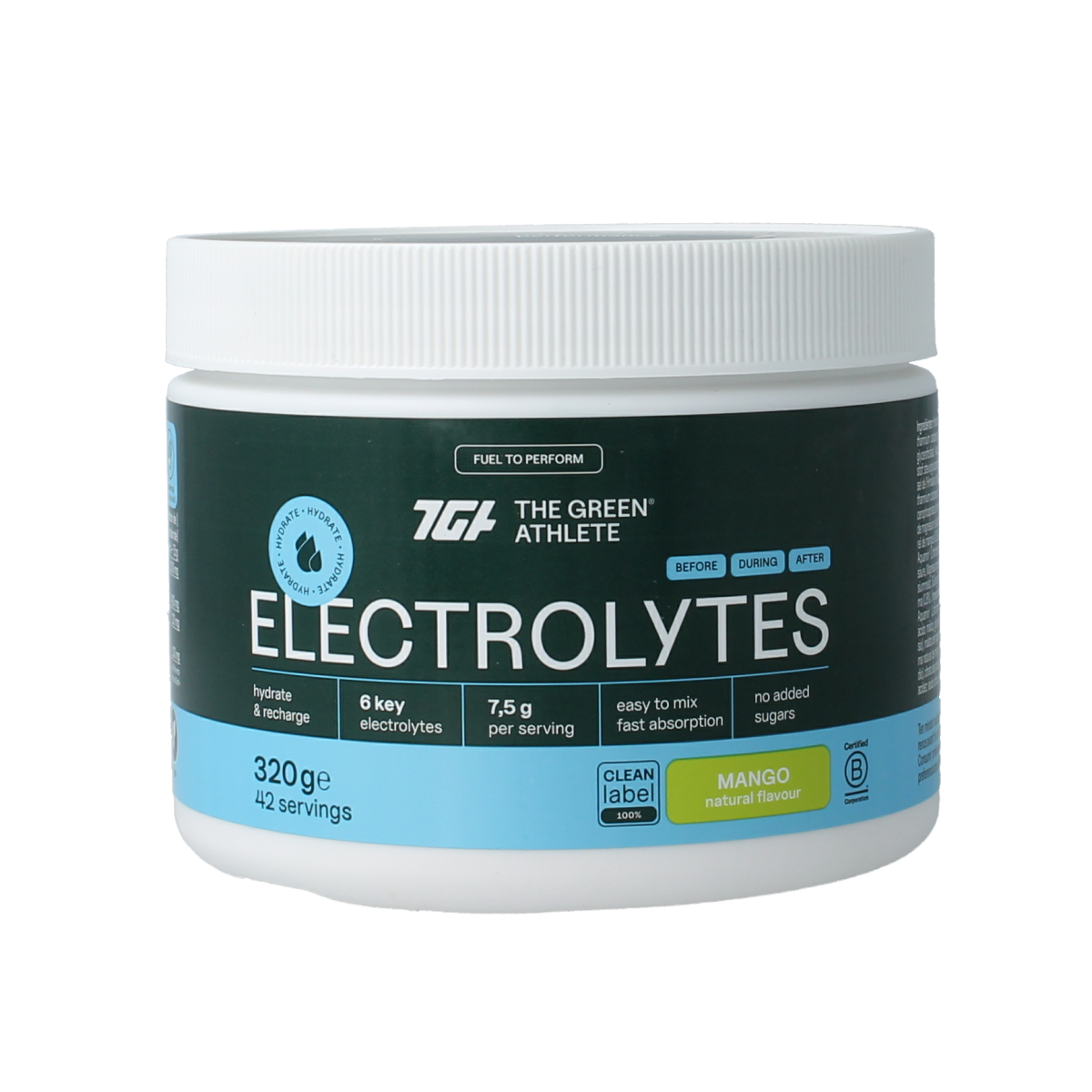 The Green Athlete Electrolytes mango 320.00 Gram