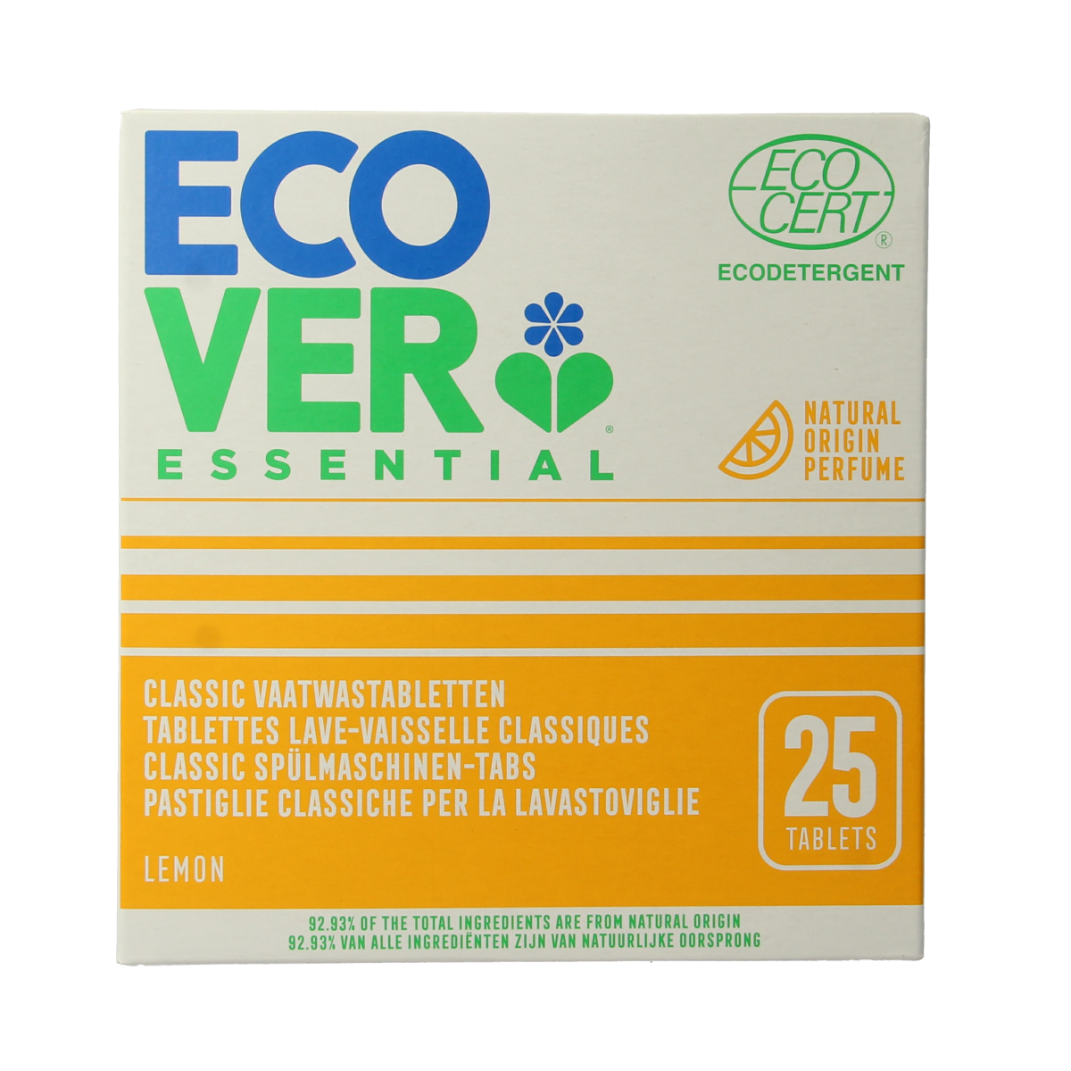 Ecover Essential vaatwastabletten 25.00 Stuks