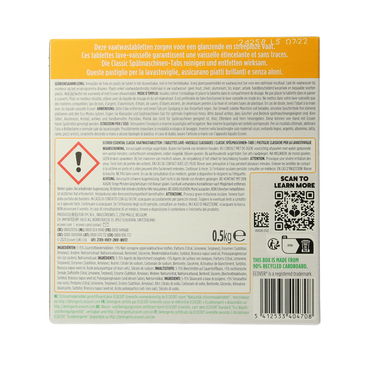 Ecover Essential vaatwastabletten 25.00 Stuks