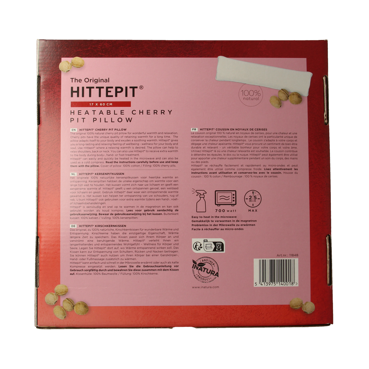Hittepit Rechthoek kersenpit 1.00 Stuks