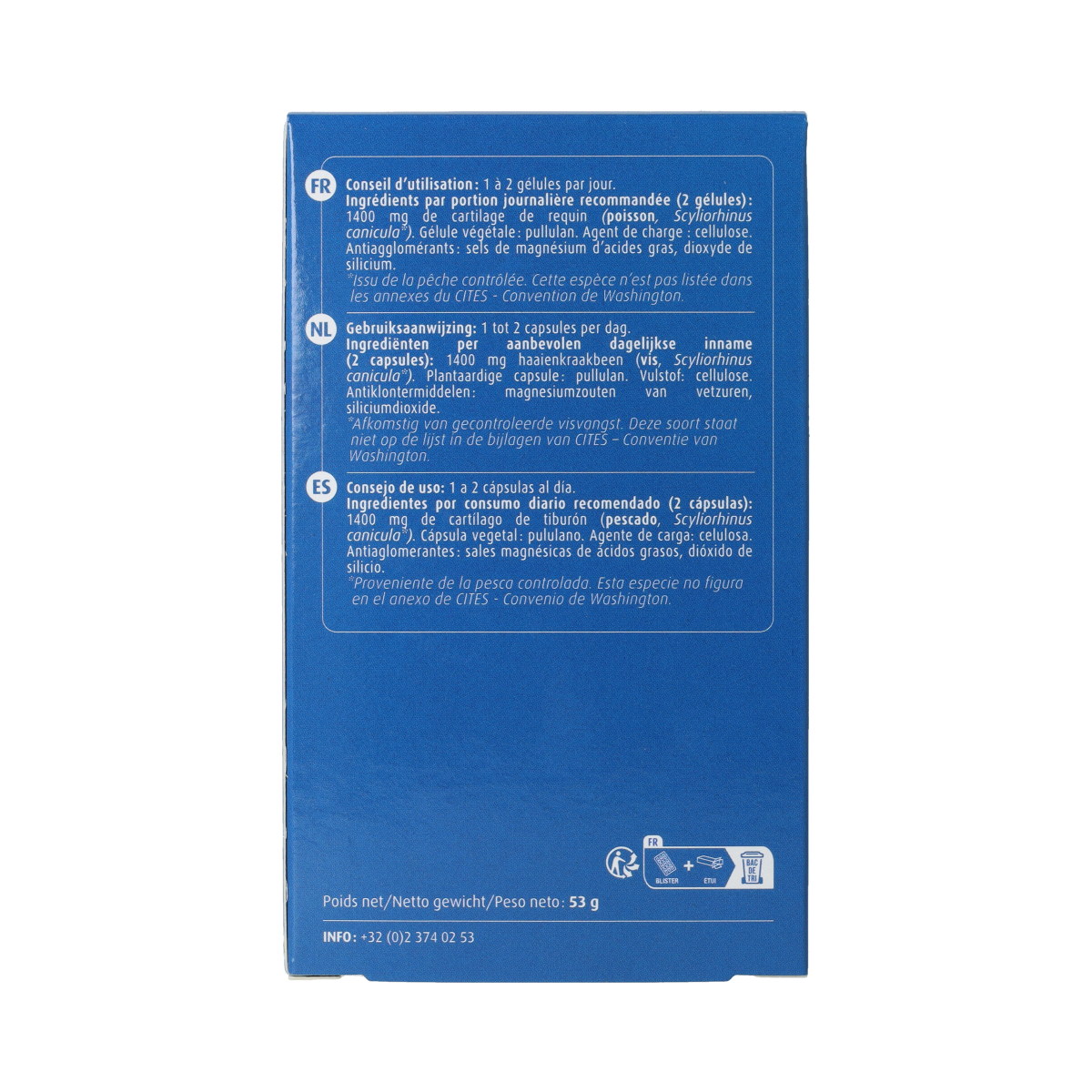 Trenker Cartilage de requin 60.00 Capsules