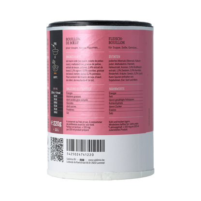 Sublimix Rundvleesbouillon glutenvrij  220.00 Gram