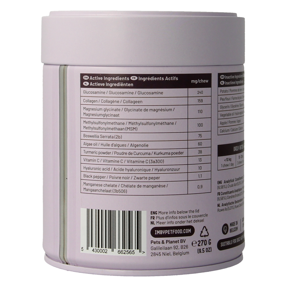 Imby Pet Food  Gewrichten & mobiliteit supplementen hond 90.00 Kauwtabletten