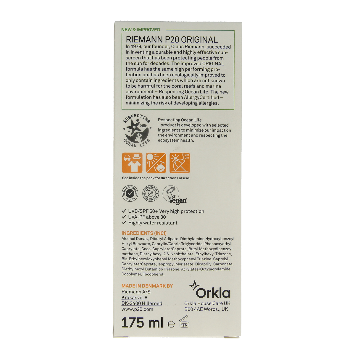 P20 Original spray SPF50+ 175.00 Milliliter