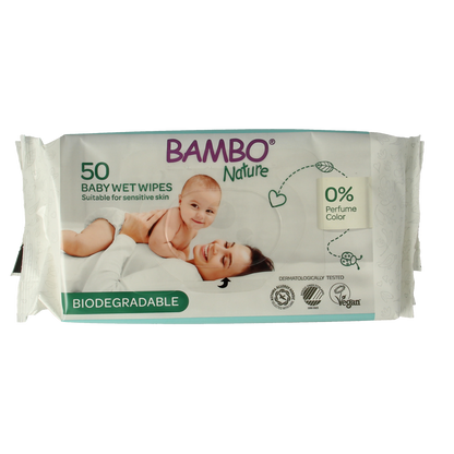 Bambo Nature wet wipes 50.00 Stuks