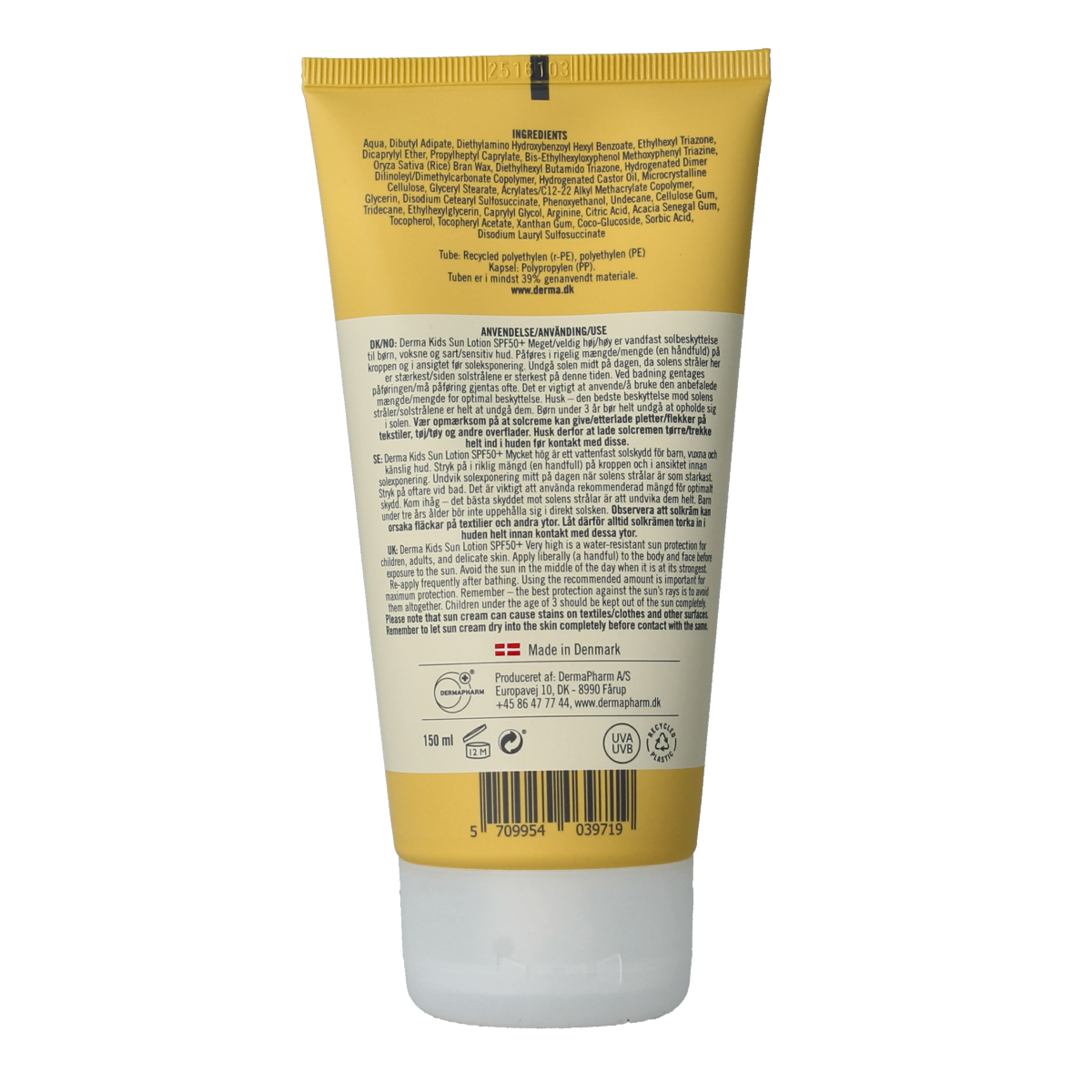 Derma Sun kids lotion SPF50 150.00 Milliliter