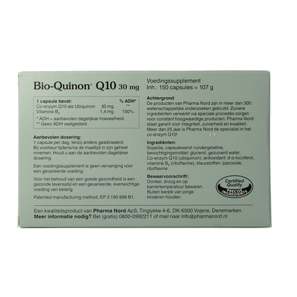 Pharma Nord Bio quinon Q10 30mg 150.00 Capsules