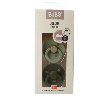 Bibs Fopspeen maat 3 sage/hunter green 2 pack 2.00 Stuks