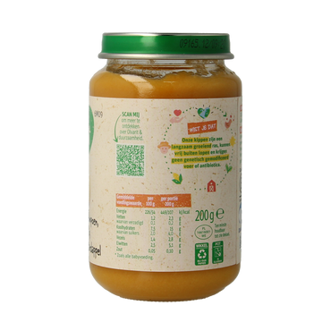 Olvarit Pompoen kip aardappel 6M09 200.00 Gram