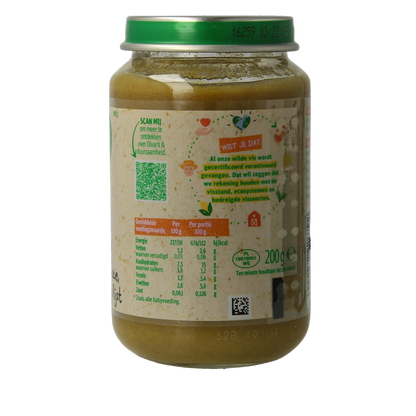 Olvarit Spinazie witvis rijst 6M10 200.00 Gram