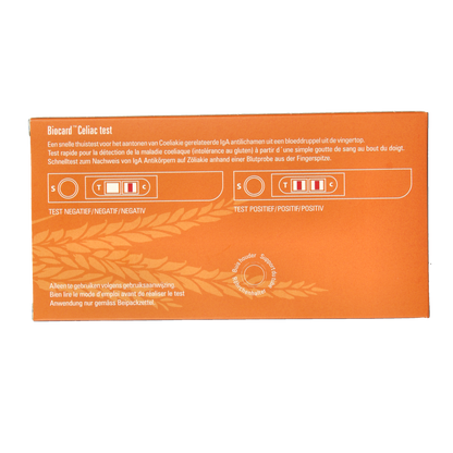 Biocard Coeliakie - gluten overgevoeligheid test 1.00 Stuks