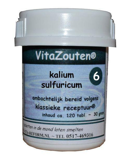 Vitazouten Kalium sulfuricum VitaZout nr. 06 120.00 Tabletten