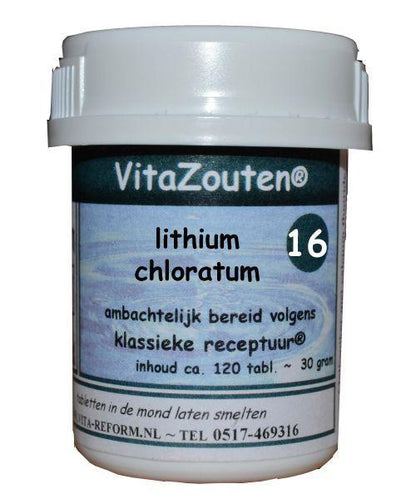Vitazouten Lithium chloratum VitaZout nr. 16 120.00 Tabletten