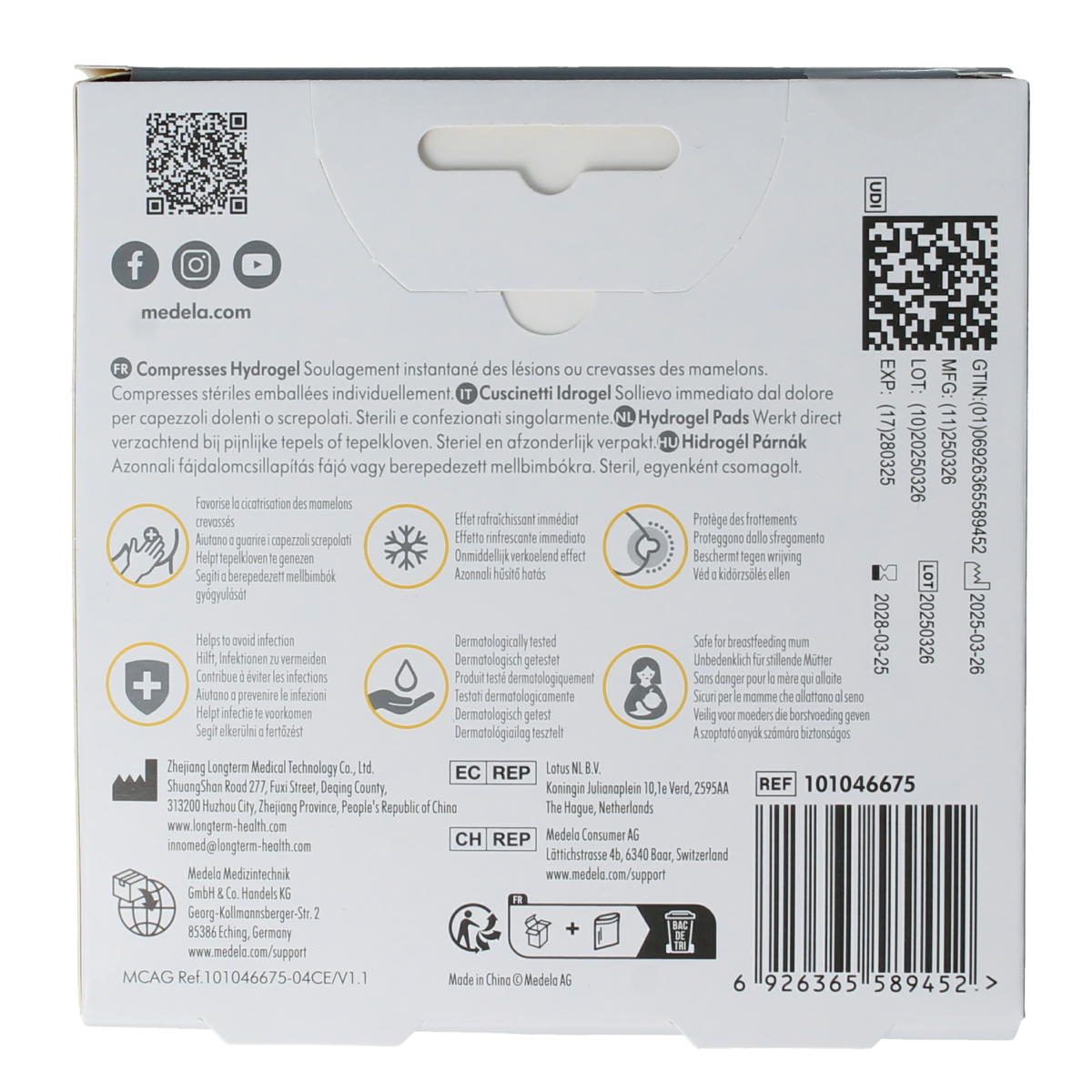 Medela Hydrogel pads 4.00 Stuks