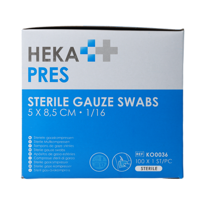 Hekapres Hydrofiel gaaskompres 5x8.5cm 100.00 Stuks