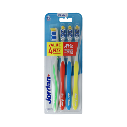 Jordan Tandenborstel totalclean medium 4.00 Stuks