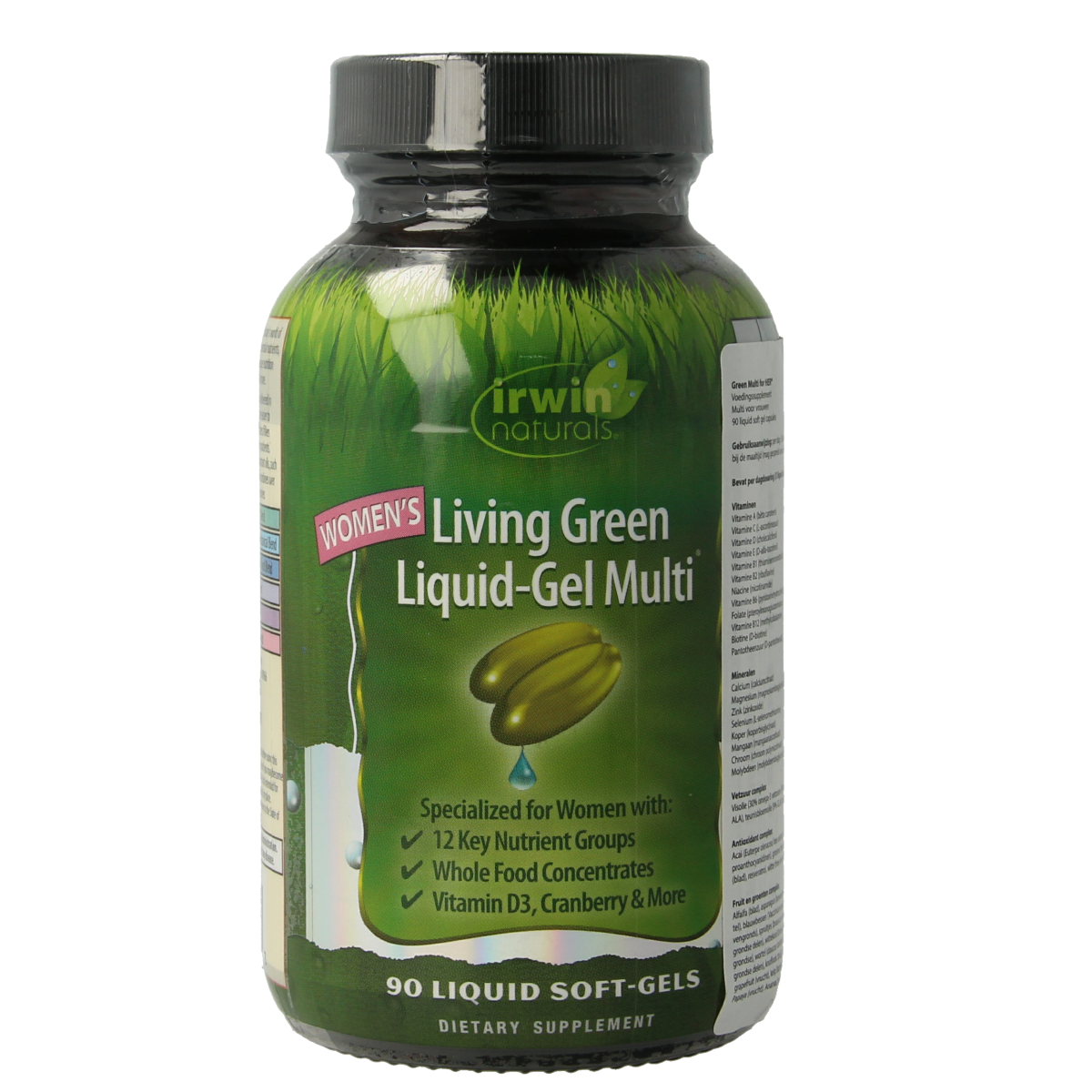Irwin Naturals Living green liquid gel multi for women  90.00 Softgels