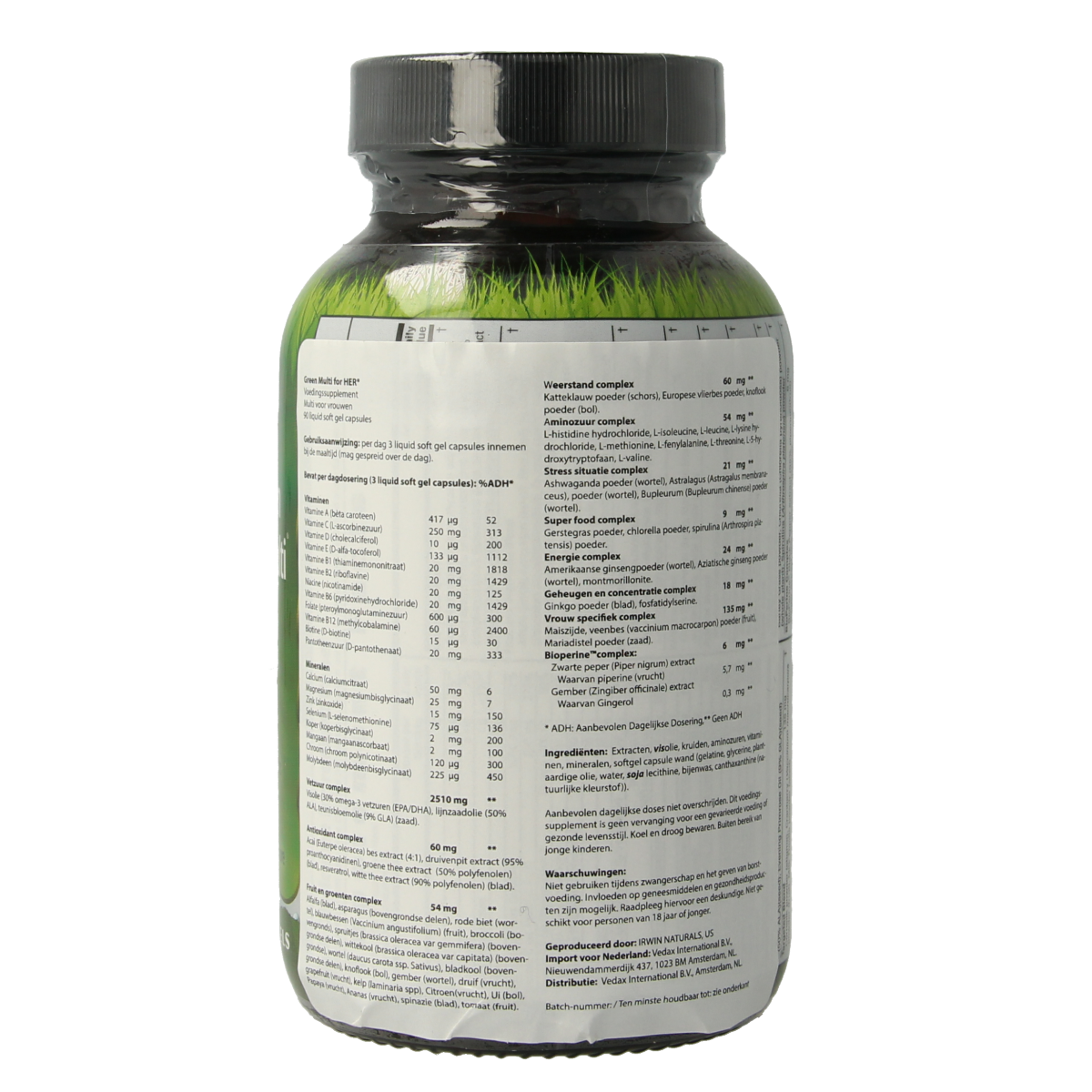 Irwin Naturals Living green liquid gel multi for women  90.00 Softgels