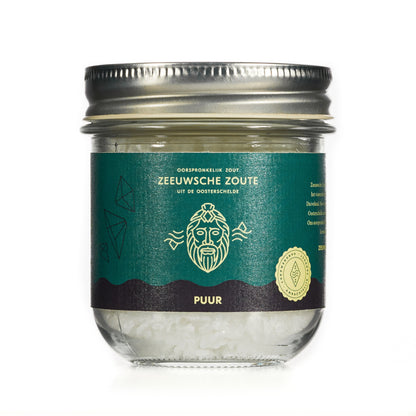 Zeeuwsche Zoute Zout puur glazen pot 100.00 Gram