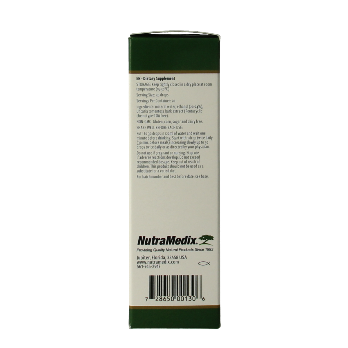 Nutramedix Samento cat's claw TOA vrij 30.00 Milliliter