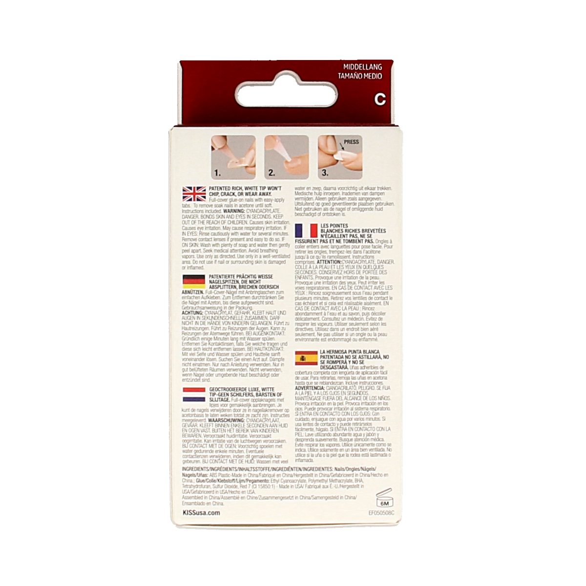 Kiss French nail kit wedding gown 1.00 Set