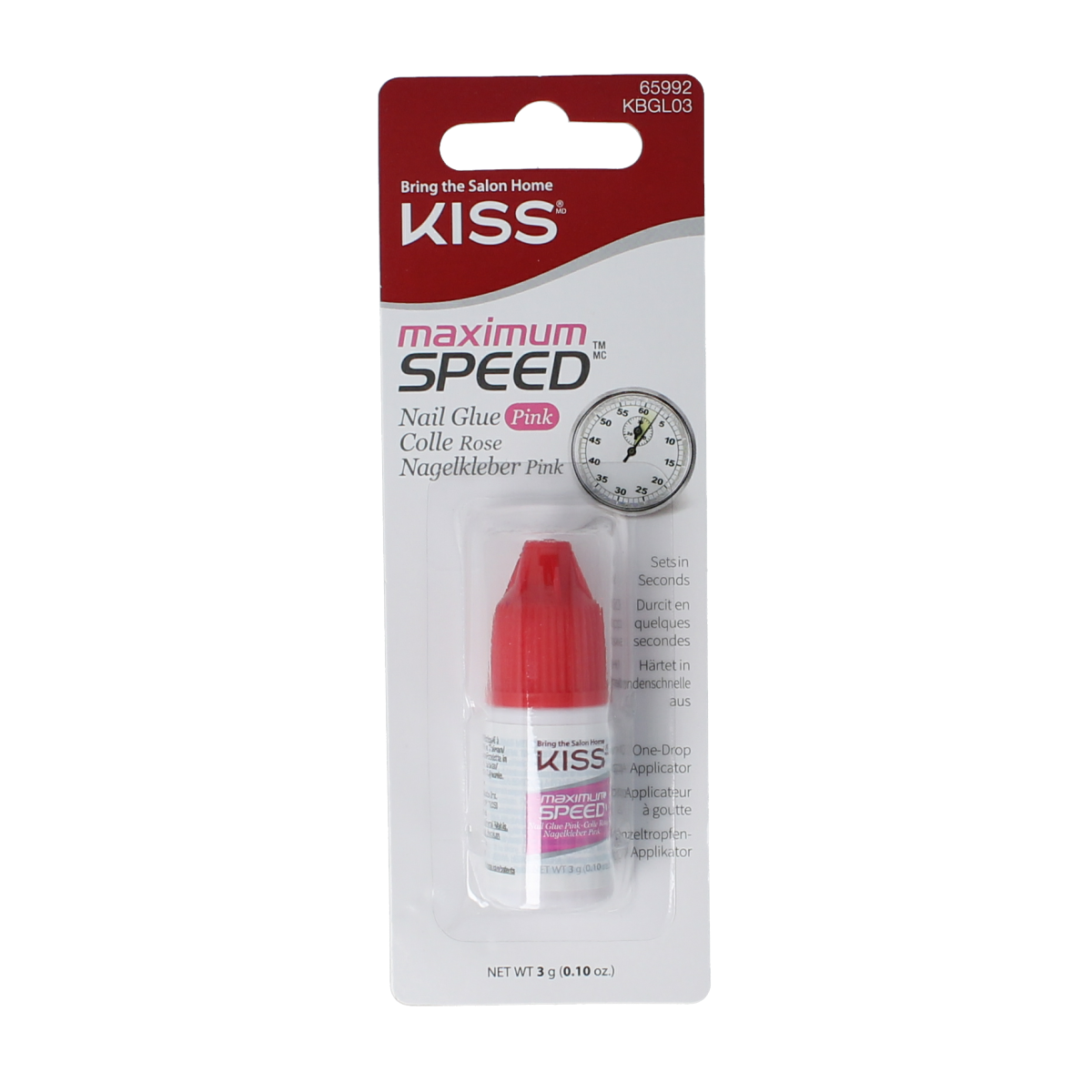 Kiss Nail glue max speed pink 1.00 Stuks