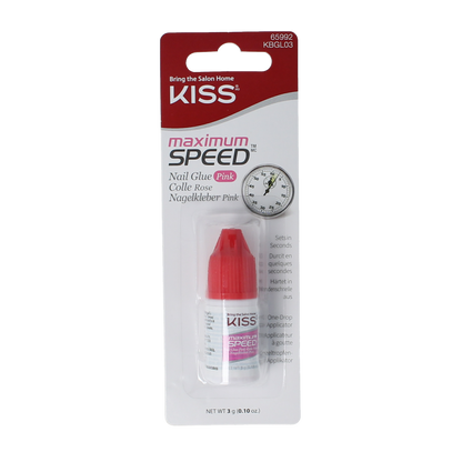 Kiss Nail glue max speed pink 1.00 Stuks